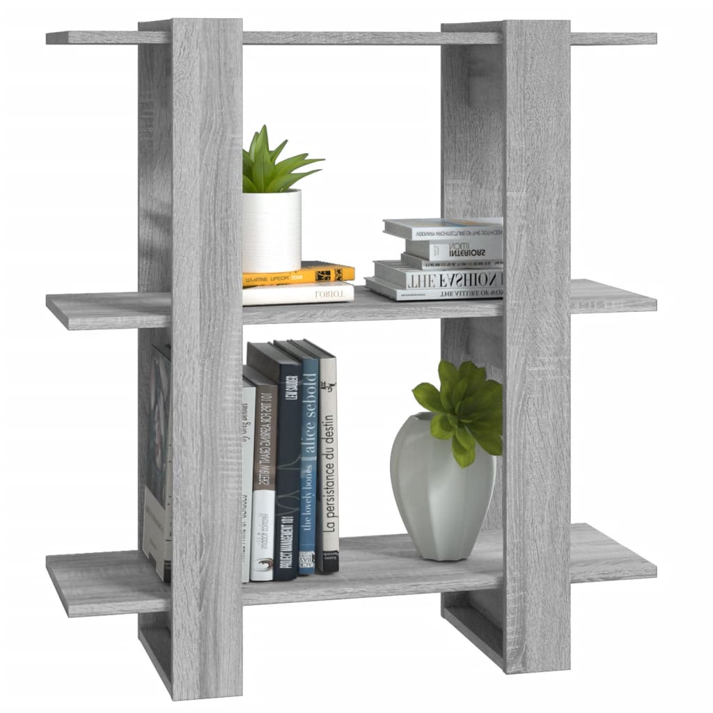 Boekenkast/Kamerscherm 80X30X87 Cm Grijs Sonoma Eikenkleurig