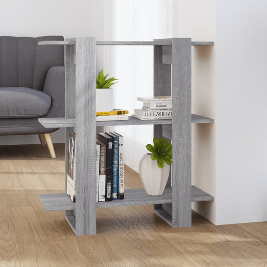 Boekenkast/Kamerscherm 80X30X87 Cm Grijs Sonoma Eikenkleurig