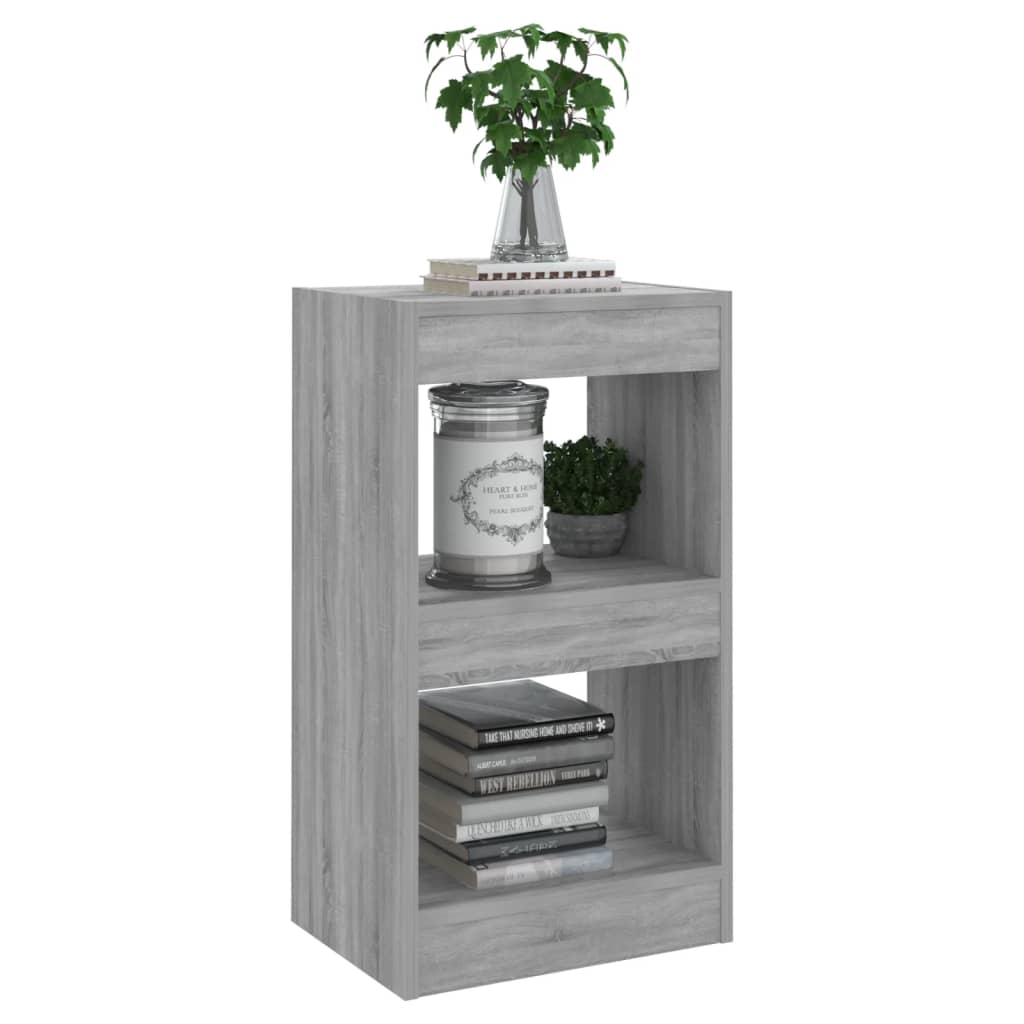 Boekenkast/Kamerscherm 40X30X72 Cm Grijs Sonoma Eikenkleurig