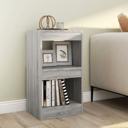 Boekenkast/Kamerscherm 40X30X72 Cm Grijs Sonoma Eikenkleurig