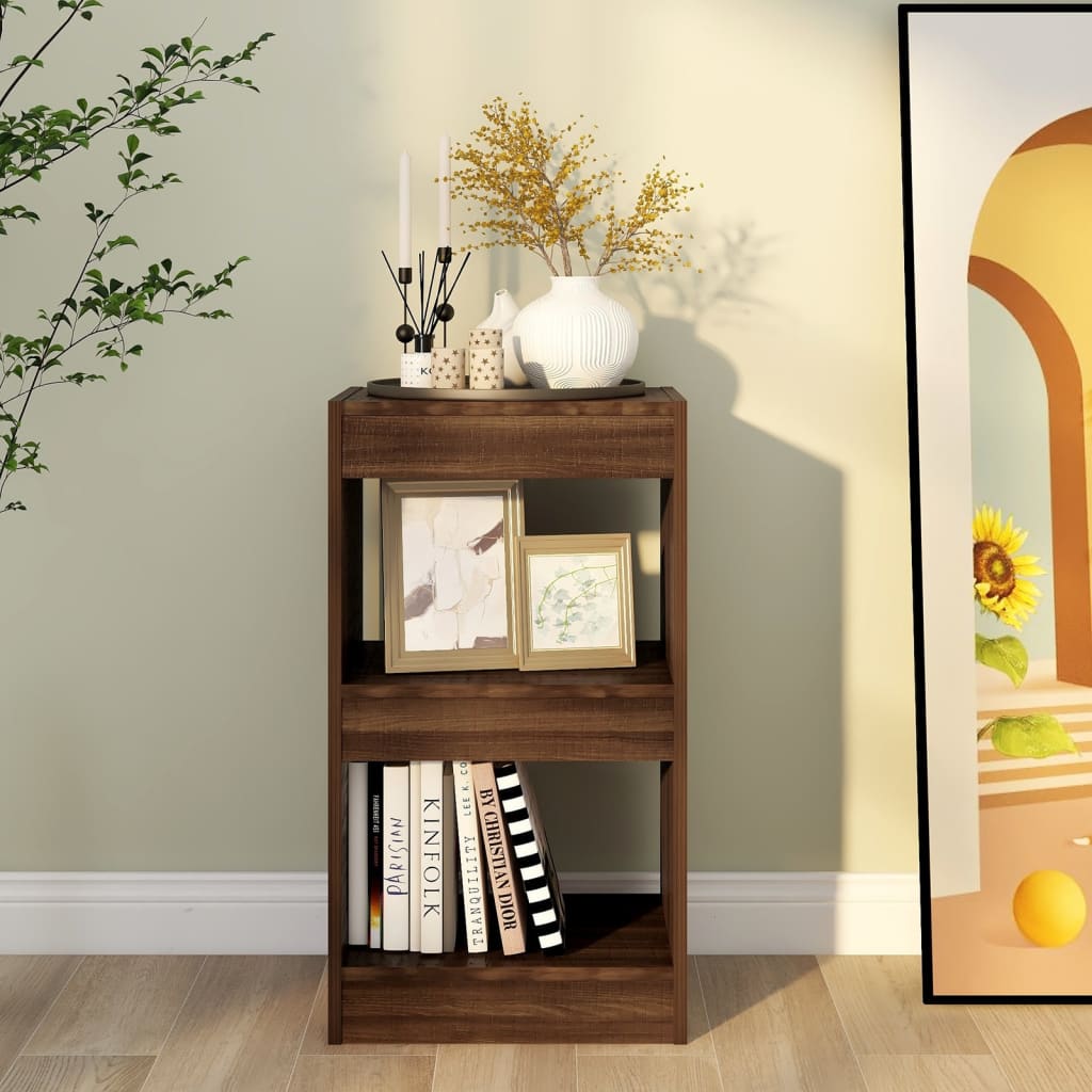 Boekenkast/Kamerscherm 40X30X72 Cm Bruineikenkleurig