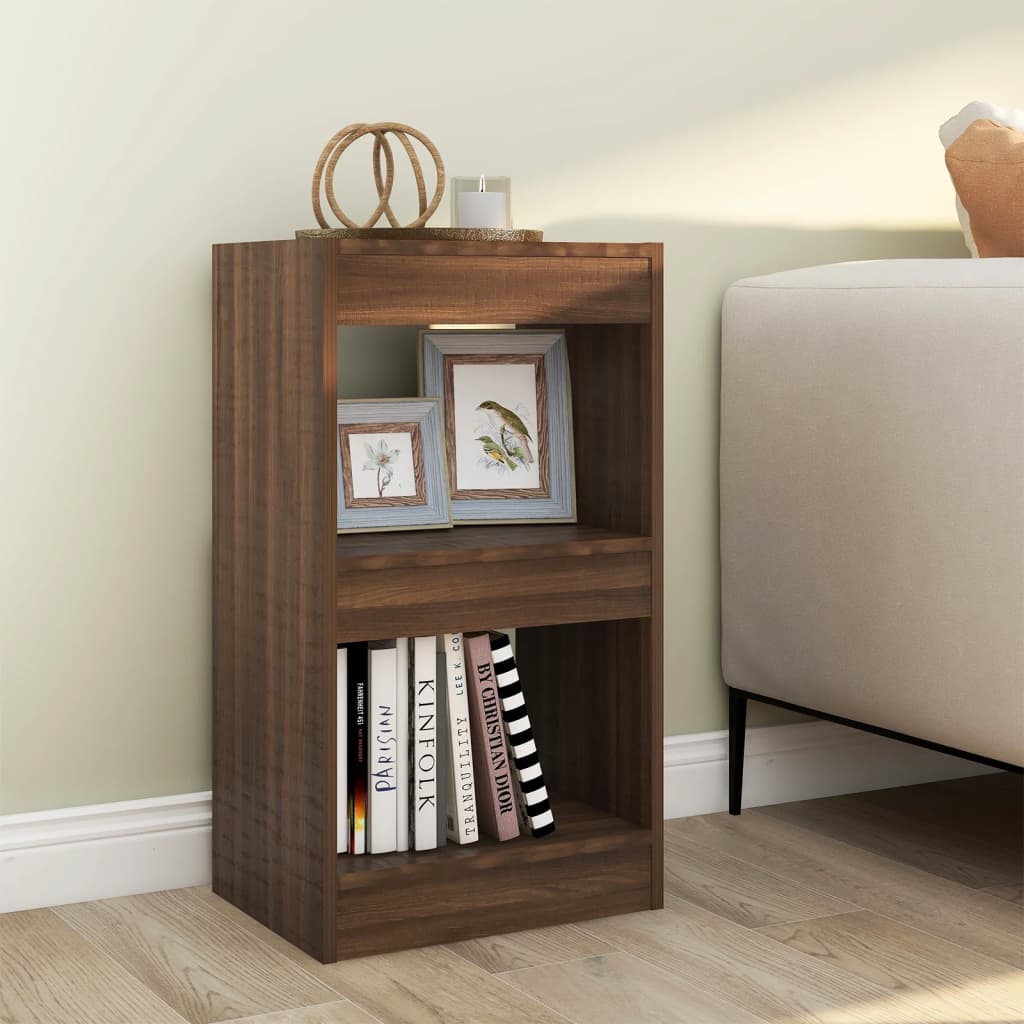 Boekenkast/Kamerscherm 40X30X72 Cm Bruineikenkleurig
