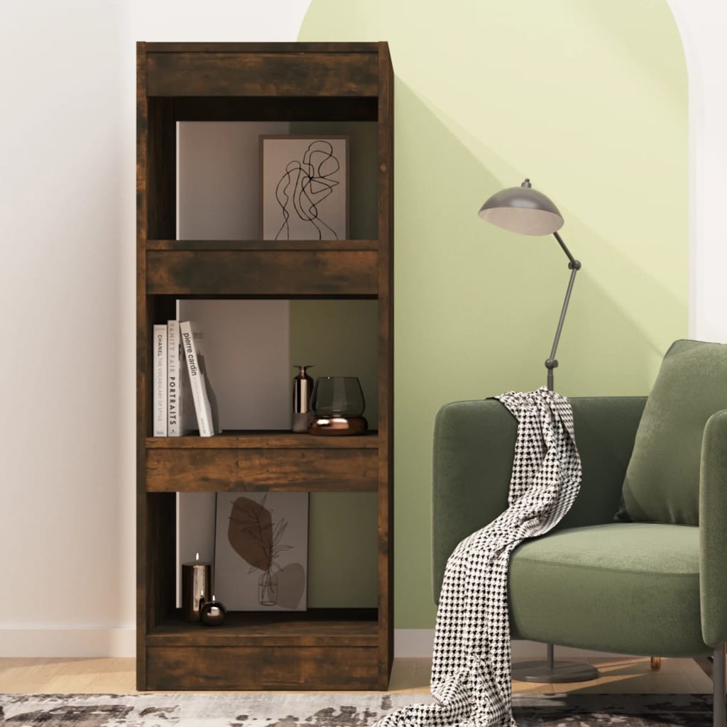 Boekenkast/Kamerscherm 40X30X103 Cm Spaanplaat Gerookt Eiken