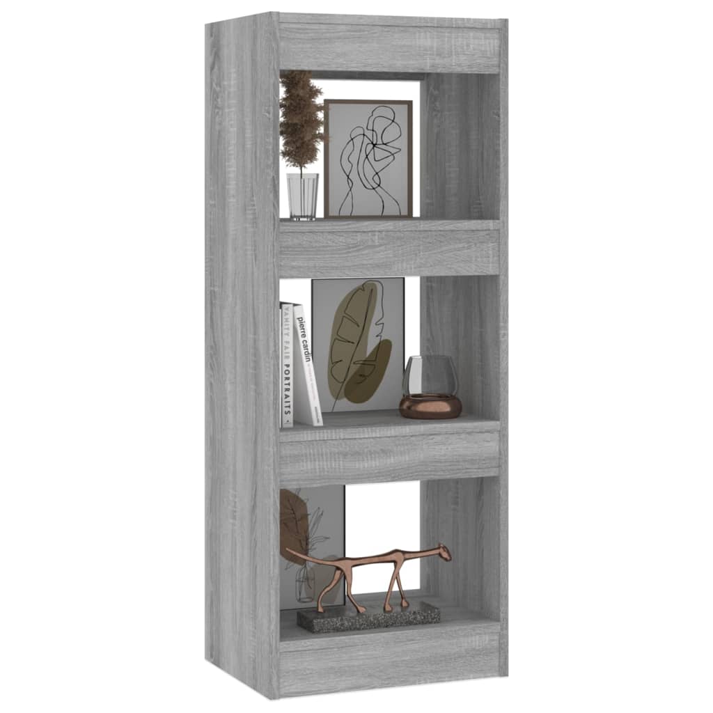 Boekenkast/Kamerscherm 40X30X103 Cm Spaanplaat Grijs Sonoma