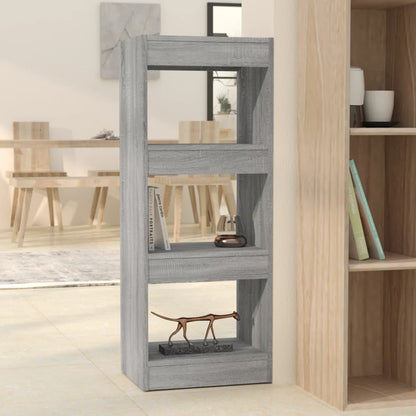 Boekenkast/Kamerscherm 40X30X103 Cm Spaanplaat Grijs Sonoma