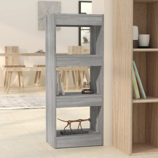 Boekenkast/Kamerscherm 40X30X103 Cm Spaanplaat Grijs Sonoma