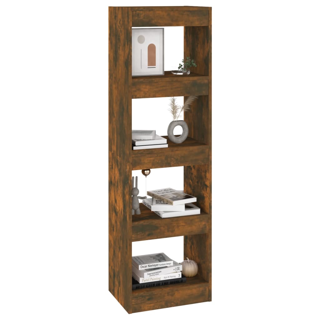 Boekenkast/Kamerscherm 40X30X135 Cm Gerookt Eikenkleurig