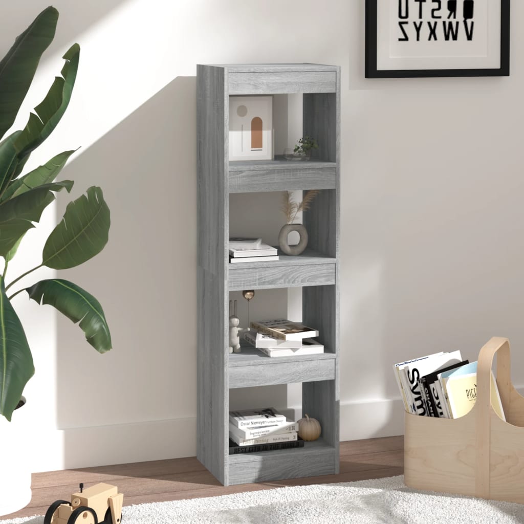 Boekenkast/Kamerscherm 40X30X135 Cm Grijs Sonoma Eikenkleurig