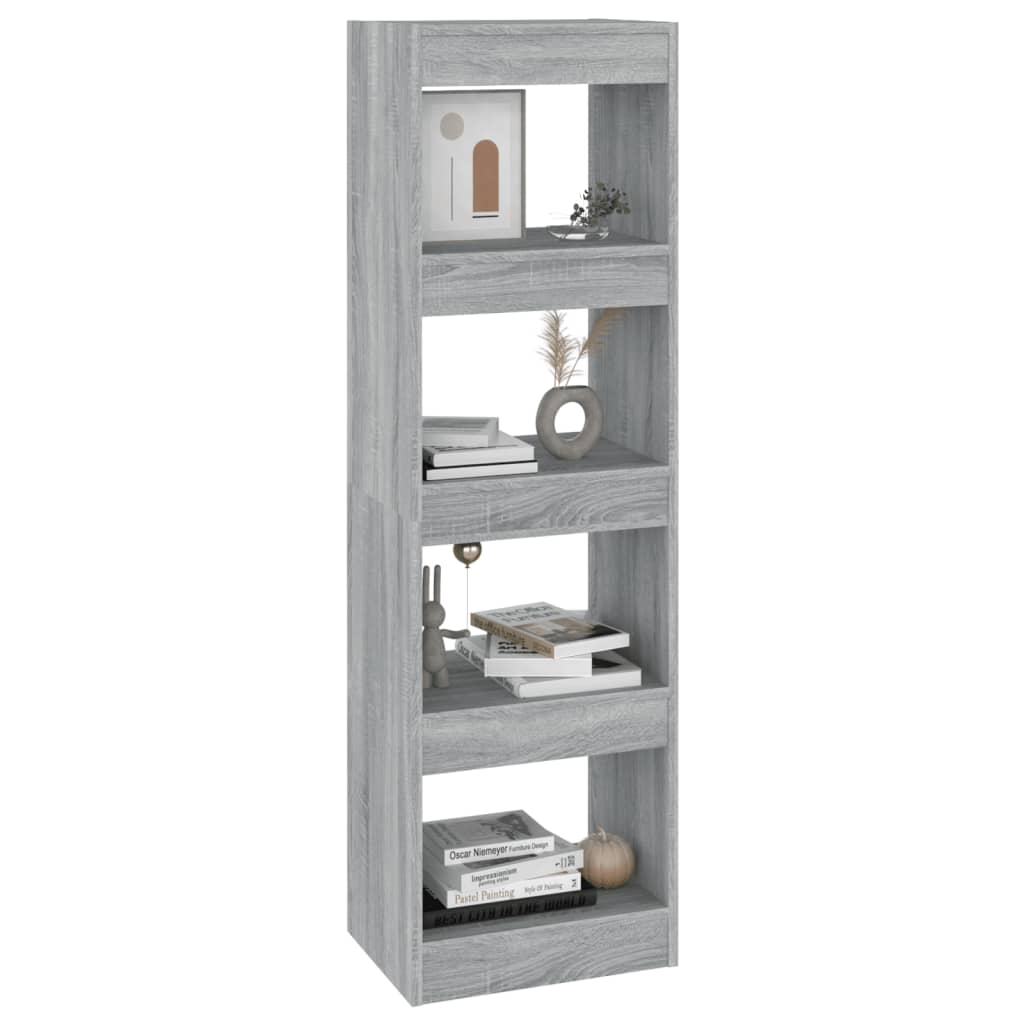 Boekenkast/Kamerscherm 40X30X135 Cm Grijs Sonoma Eikenkleurig