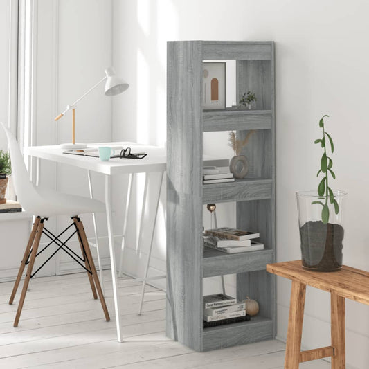 Boekenkast/Kamerscherm 40X30X135 Cm Grijs Sonoma Eikenkleurig