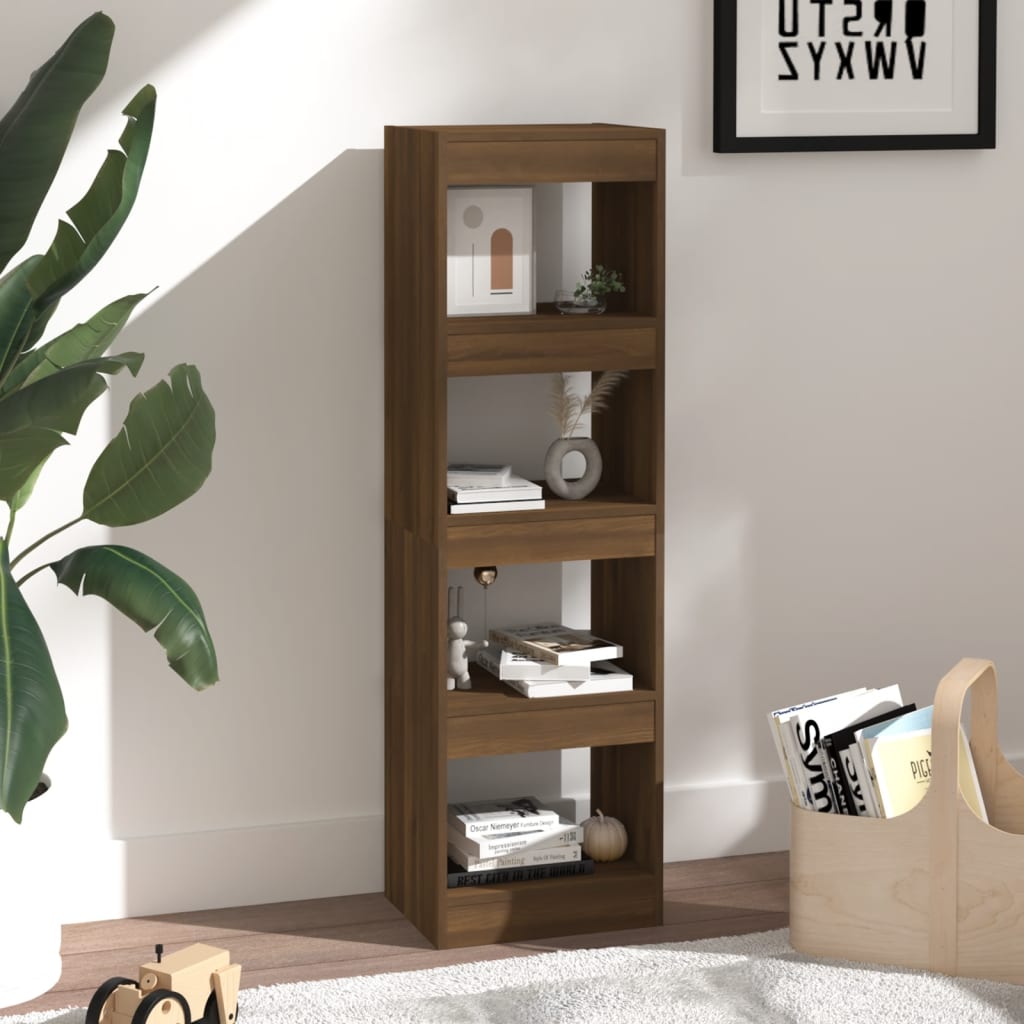 Boekenkast/Kamerscherm 40X30X135 Cm Bruineikenkleurig