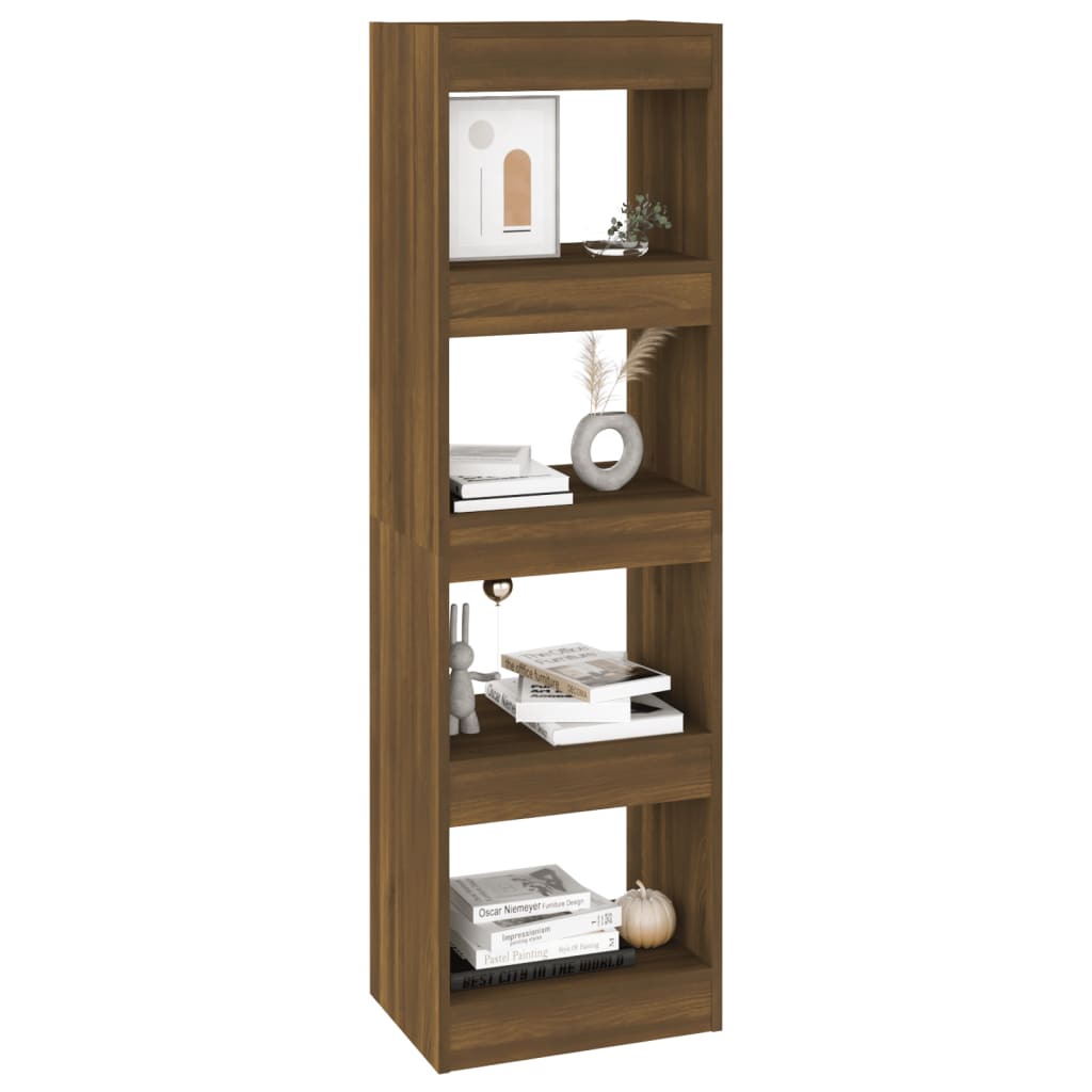 Boekenkast/Kamerscherm 40X30X135 Cm Bruineikenkleurig