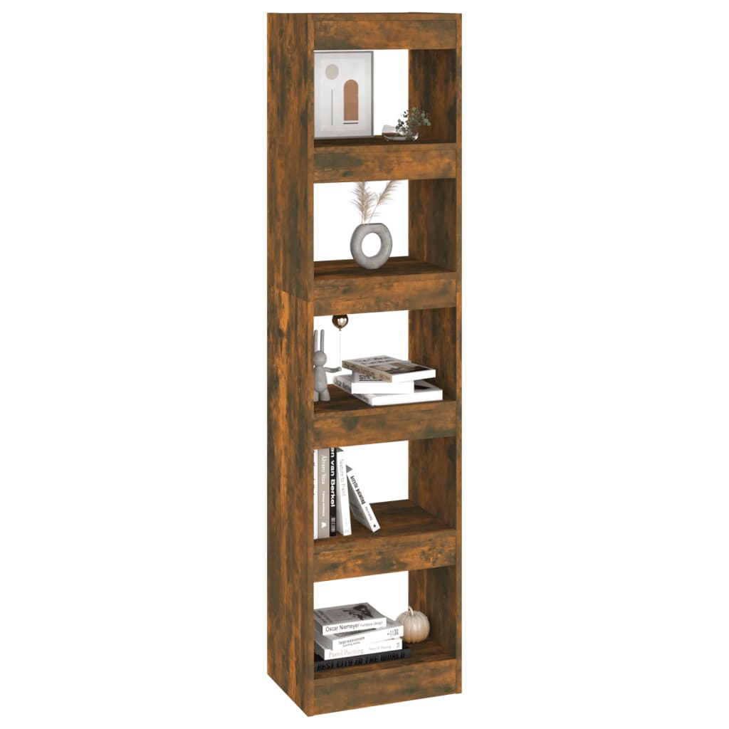 Boekenkast/Kamerscherm 40X30X166 Cm Gerookt Eikenkleurig