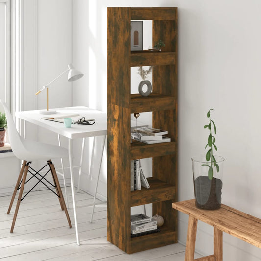 Boekenkast/Kamerscherm 40X30X166 Cm Gerookt Eikenkleurig