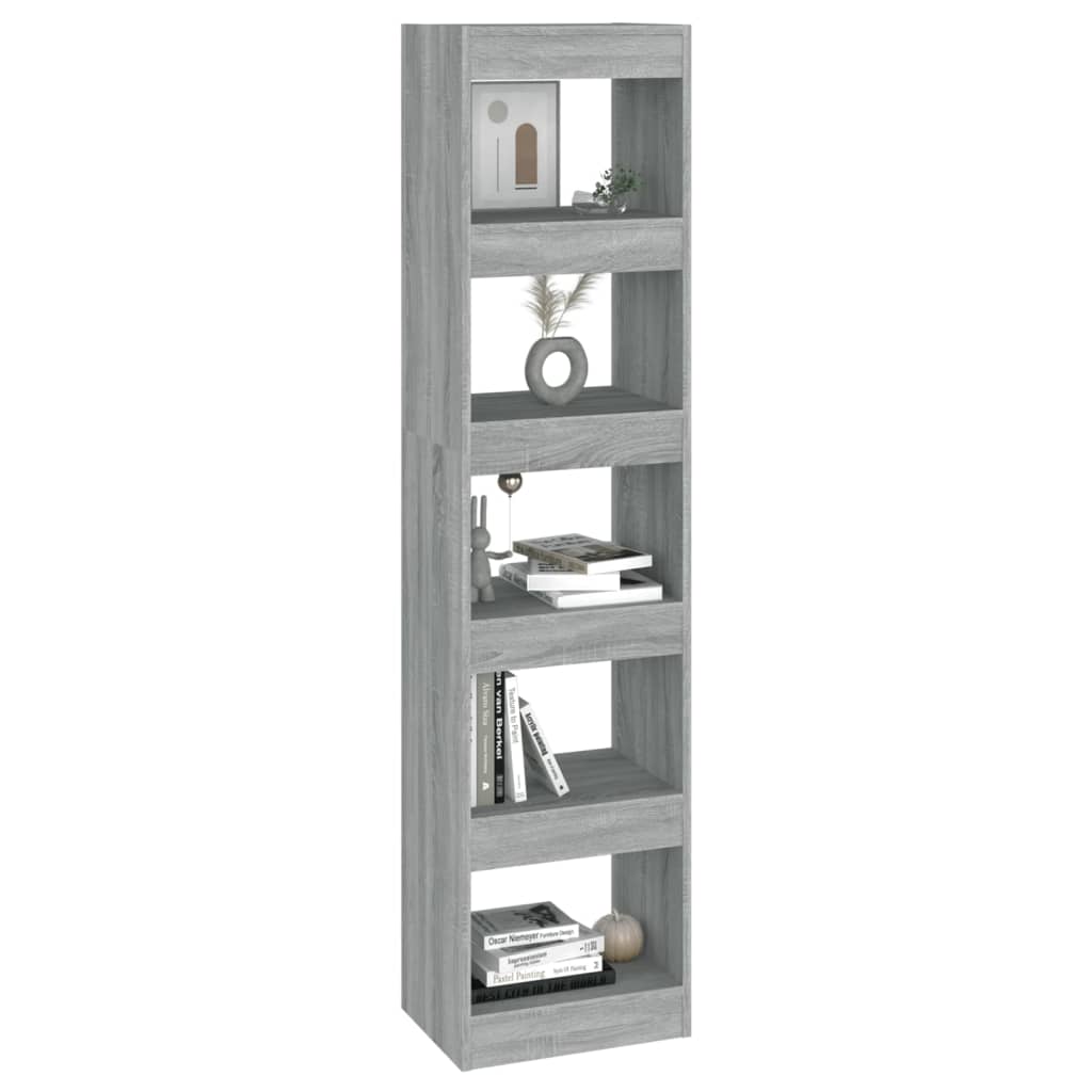 Boekenkast/Kamerscherm 40X30X166 Cm Grijs Sonoma Eikenkleurig