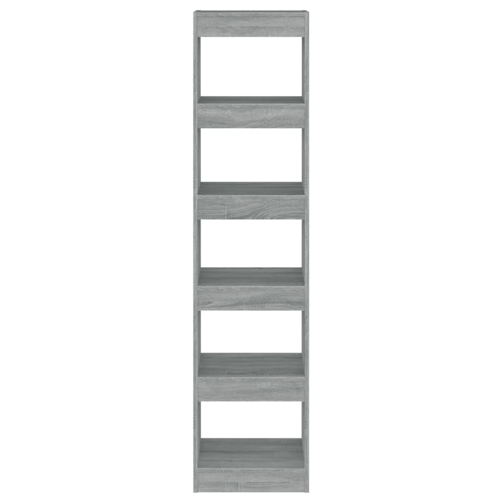 Boekenkast/Kamerscherm 40X30X166 Cm Grijs Sonoma Eikenkleurig