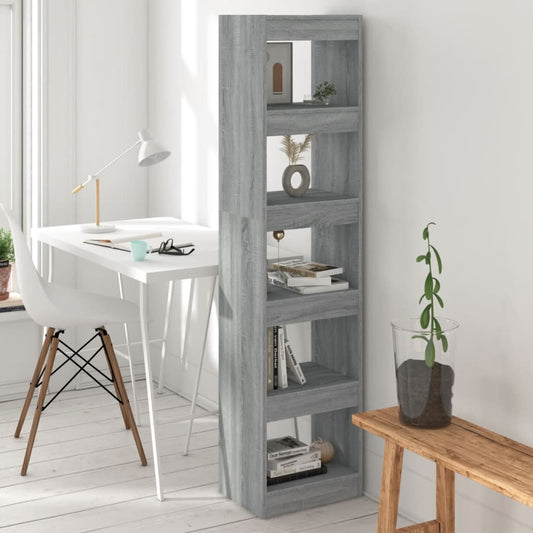 Boekenkast/Kamerscherm 40X30X166 Cm Grijs Sonoma Eikenkleurig