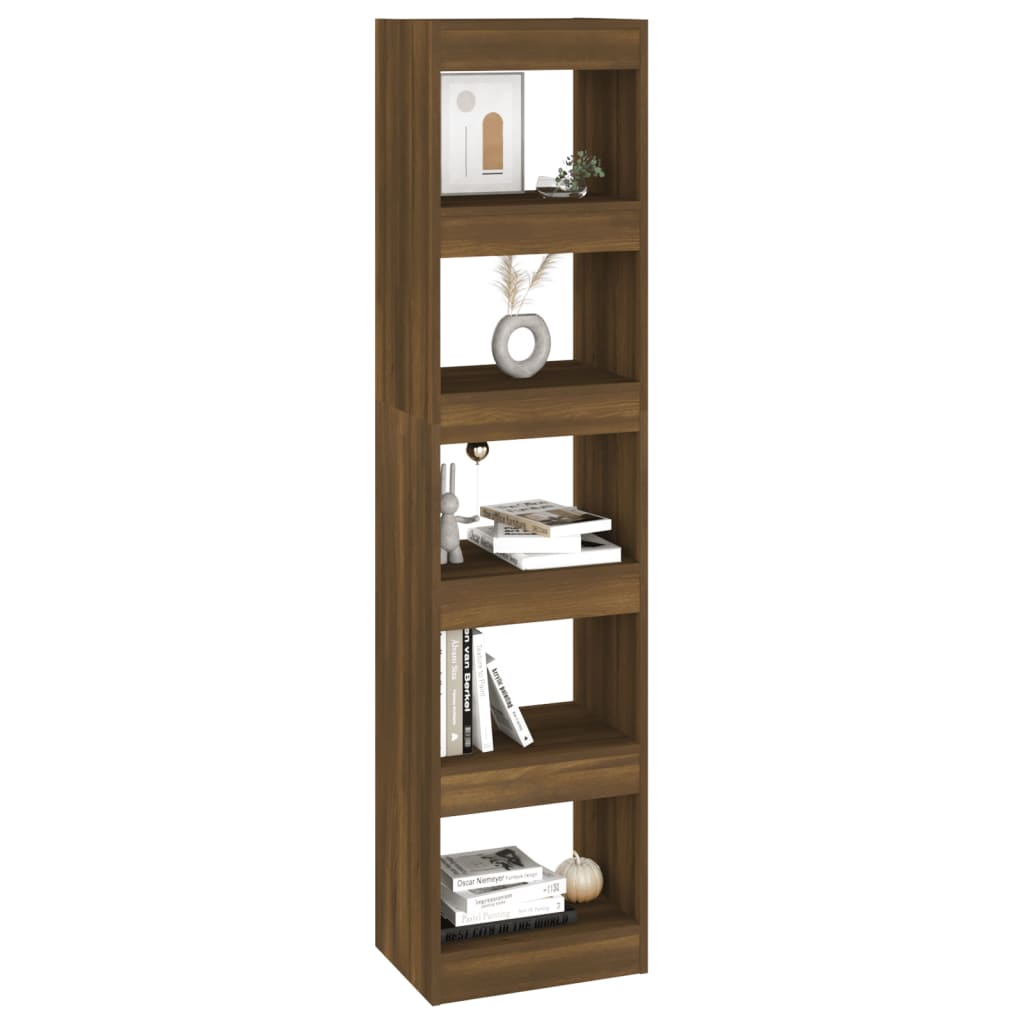 Boekenkast/Kamerscherm 40X30X166 Cm Bruineikenkleurig