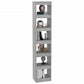 Boekenkast/Kamerscherm 40X30X198 Cm Grijs Sonoma Eikenkleurig