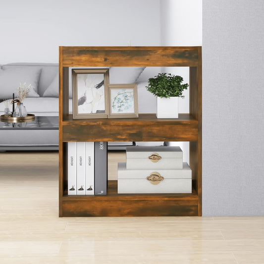 Boekenkast/Kamerscherm 60X30X72 Cm Gerookt Eikenkleurig