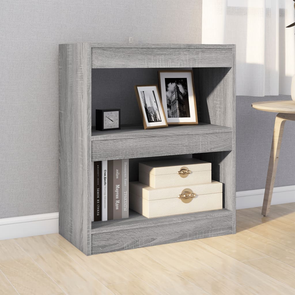 Boekenkast/Kamerscherm 60X30X72 Cm Grijs Sonoma Eikenkleurig