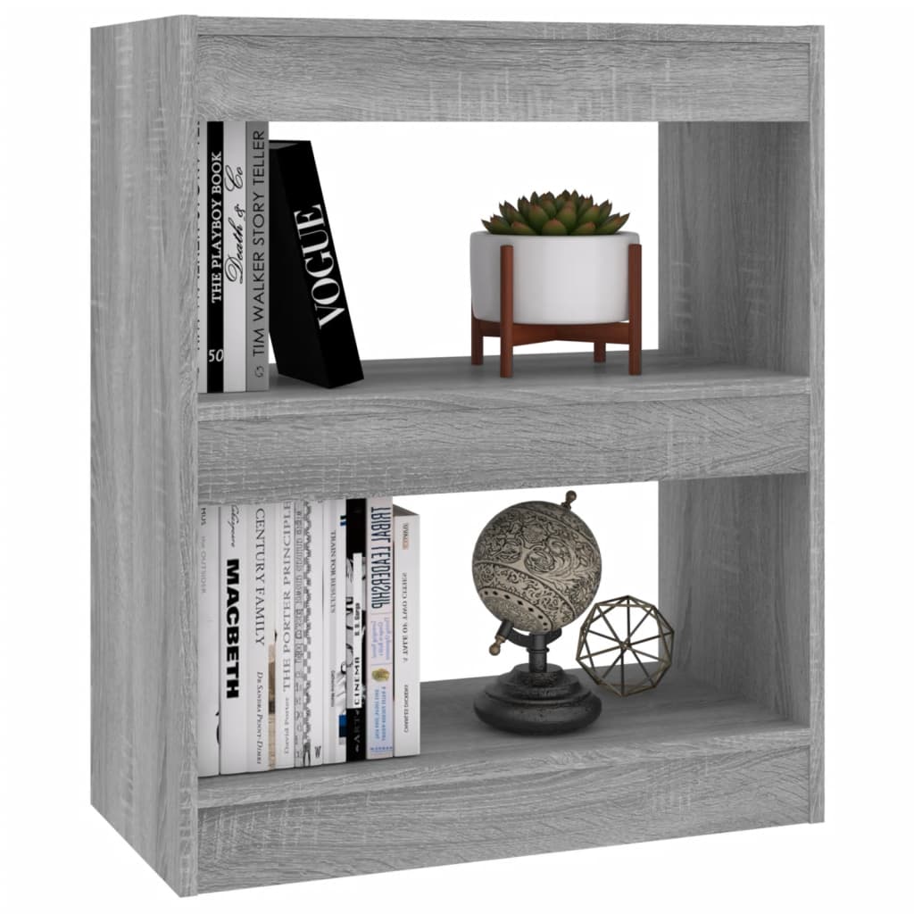 Boekenkast/Kamerscherm 60X30X72 Cm Grijs Sonoma Eikenkleurig