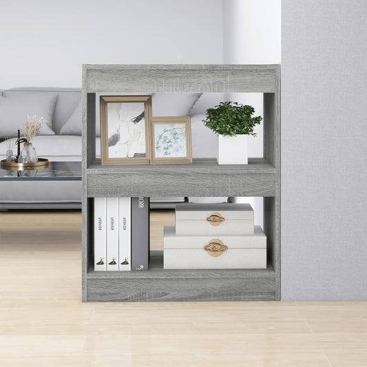 Boekenkast/Kamerscherm 60X30X72 Cm Grijs Sonoma Eikenkleurig