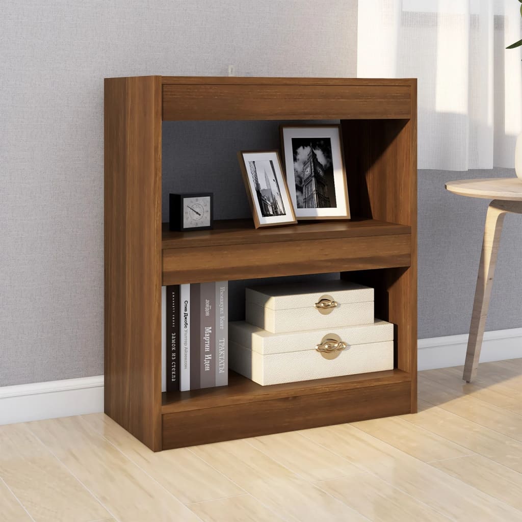 Boekenkast/Kamerscherm 60X30X72 Cm Bruineikenkleurig