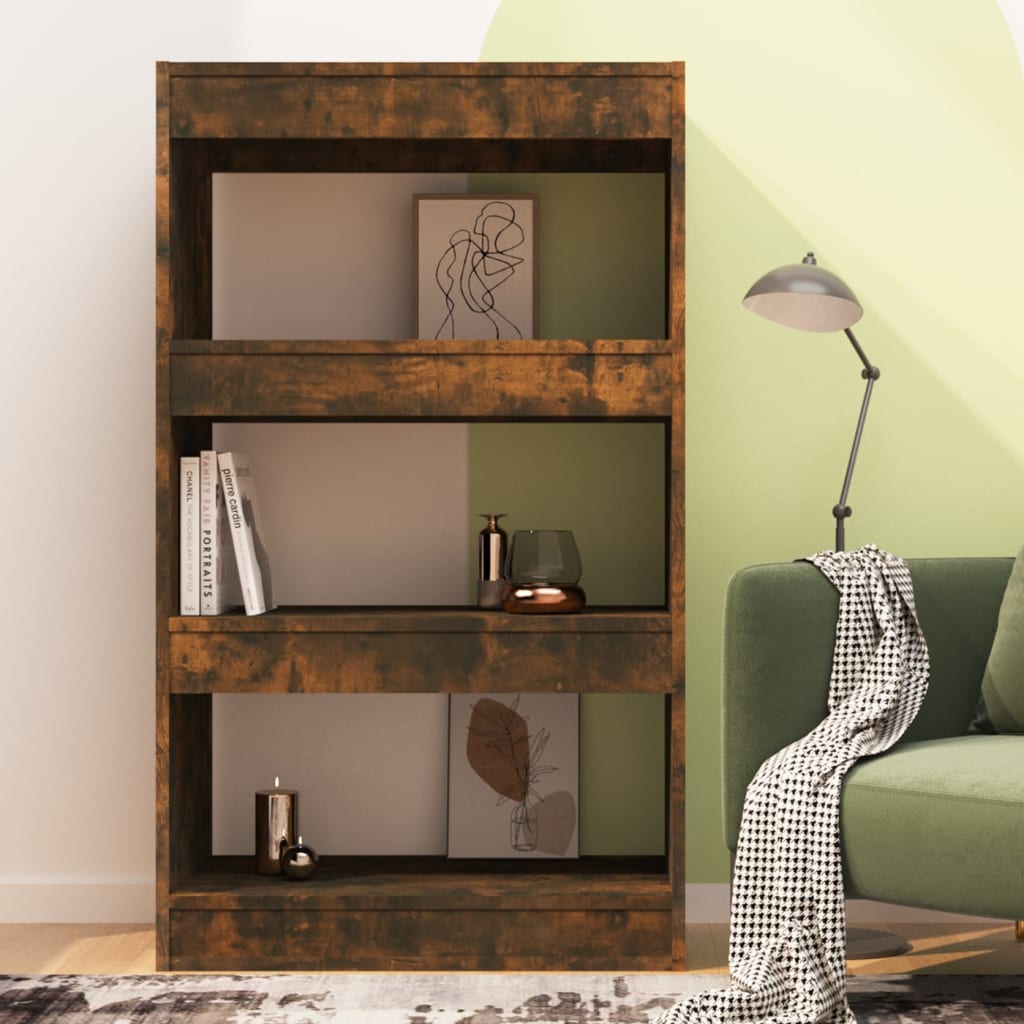 Boekenkast/Kamerscherm 60X30X103 Cm Spaanplaat Gerookt Eiken