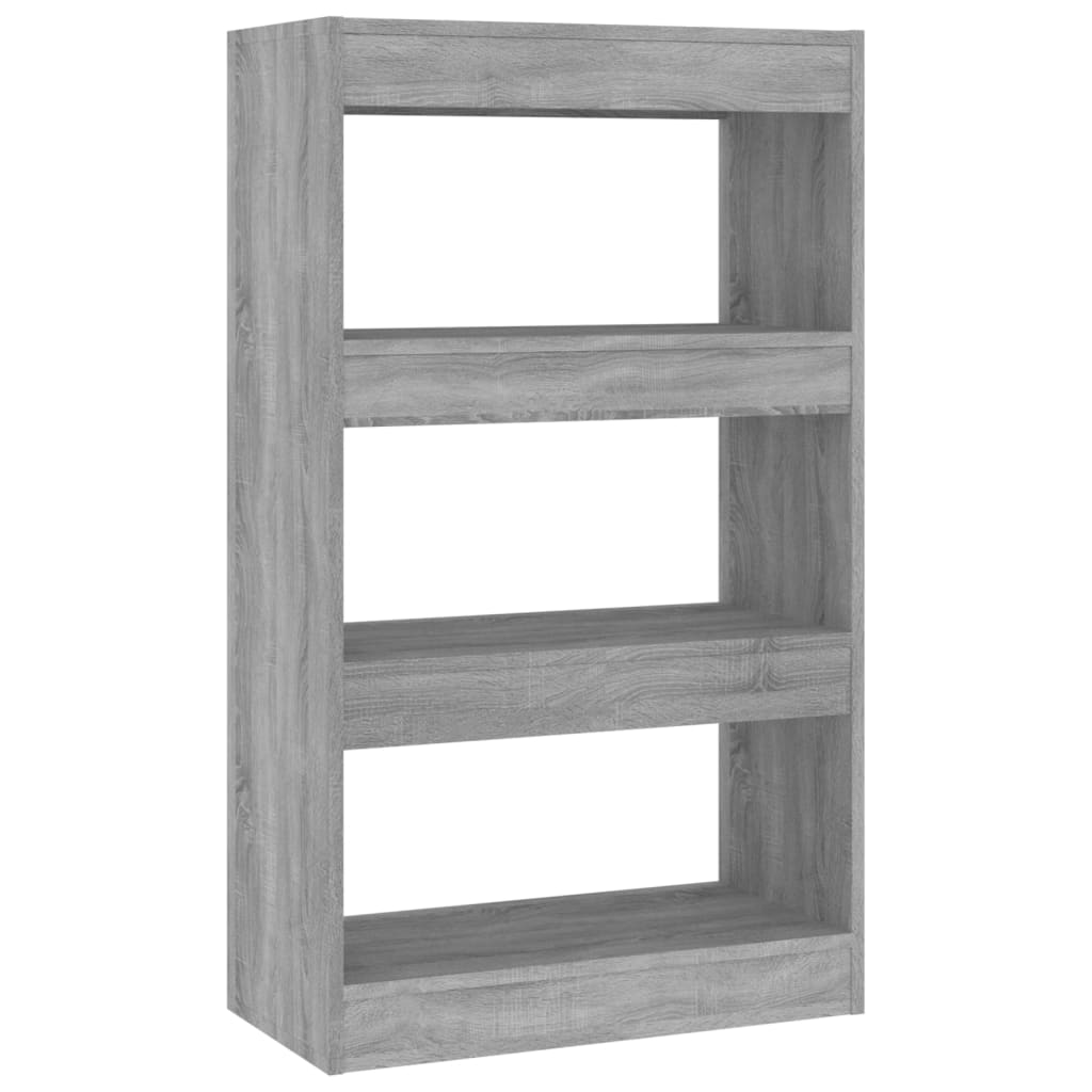 Boekenkast/Kamerscherm 60X30X103 Cm Spaanplaat Grijs Sonoma