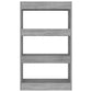 Boekenkast/Kamerscherm 60X30X103 Cm Spaanplaat Grijs Sonoma