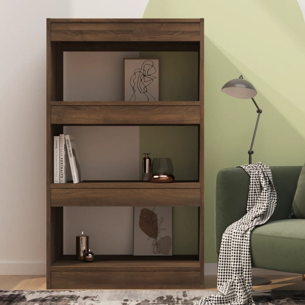 Boekenkast/Kamerscherm 60X30X103 Cm Bruineikenkleurig