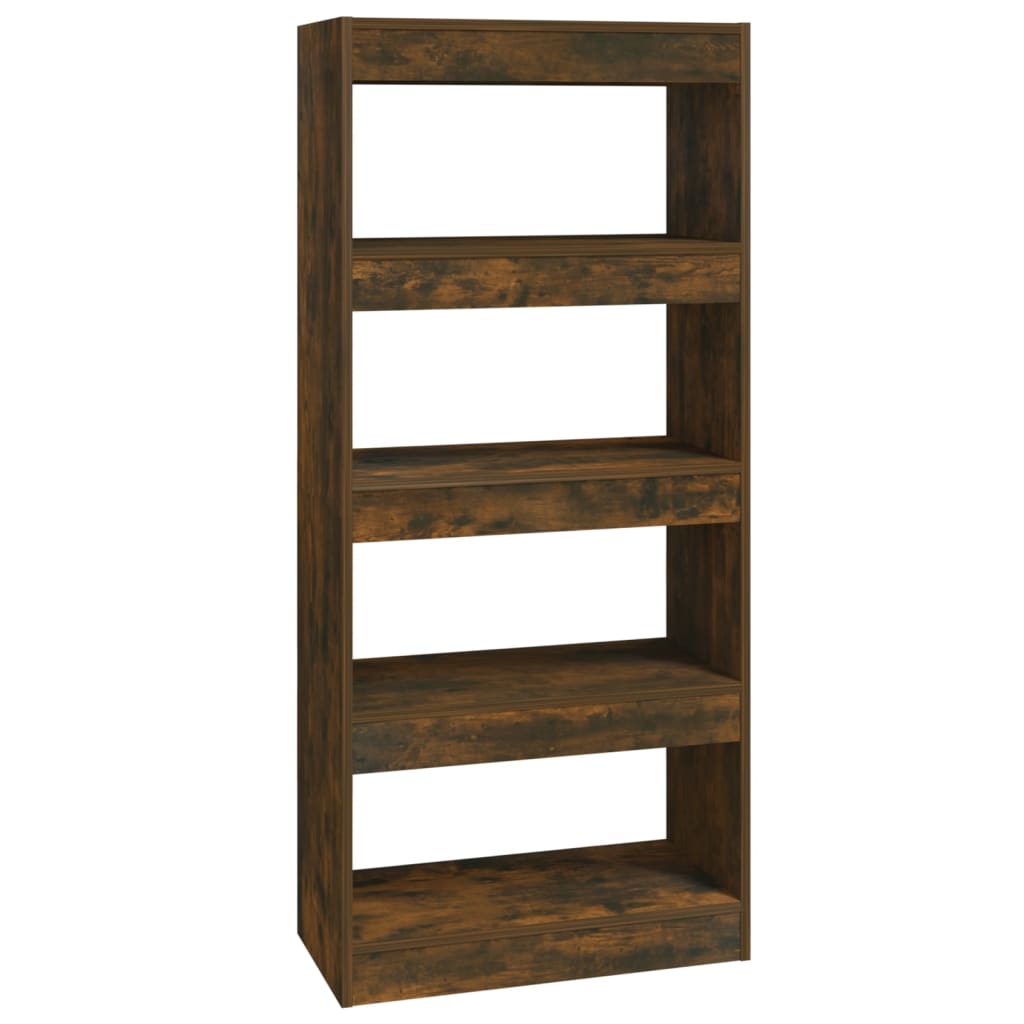 Boekenkast/Kamerscherm 60X30X135 Cm Bewerkt Hout Gerookt Eiken