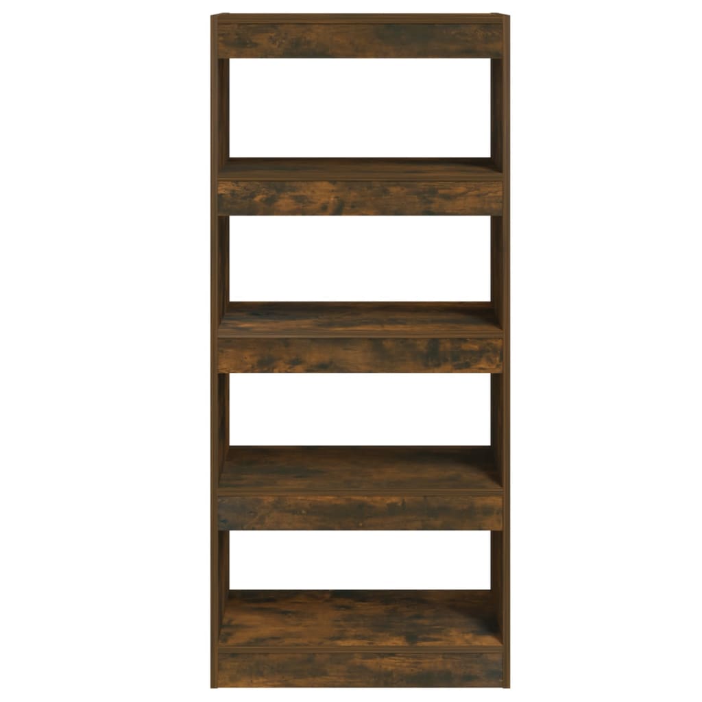 Boekenkast/Kamerscherm 60X30X135 Cm Bewerkt Hout Gerookt Eiken