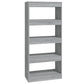 Boekenkast/Kamerscherm 60X30X135 Cm Bewerkt Hout Grijs Sonoma