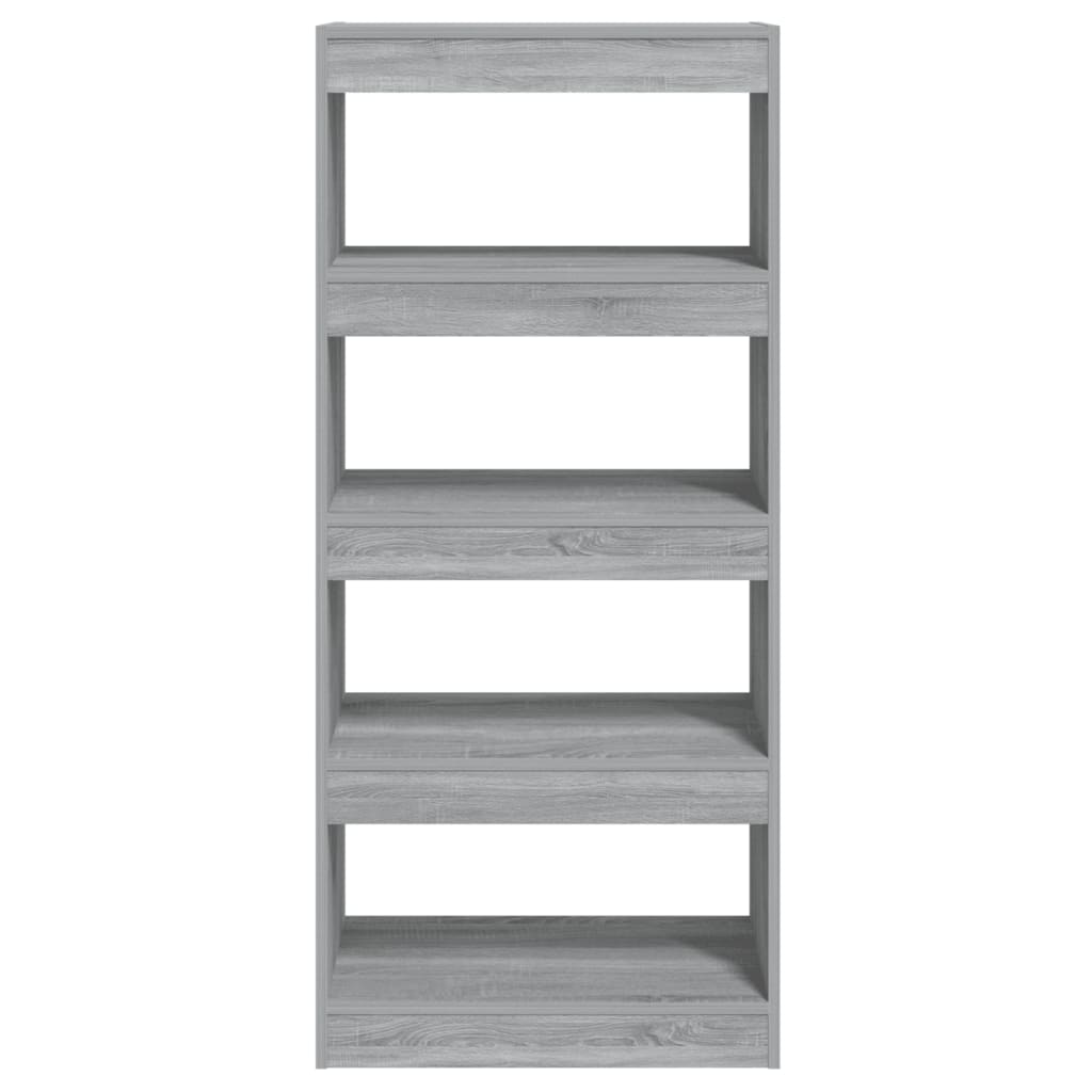 Boekenkast/Kamerscherm 60X30X135 Cm Bewerkt Hout Grijs Sonoma