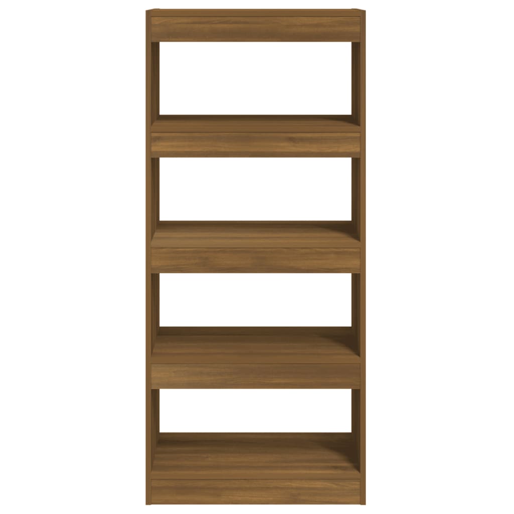 Boekenkast/Kamerscherm 60X30X135 Cm Bewerkt Hout Bruineiken