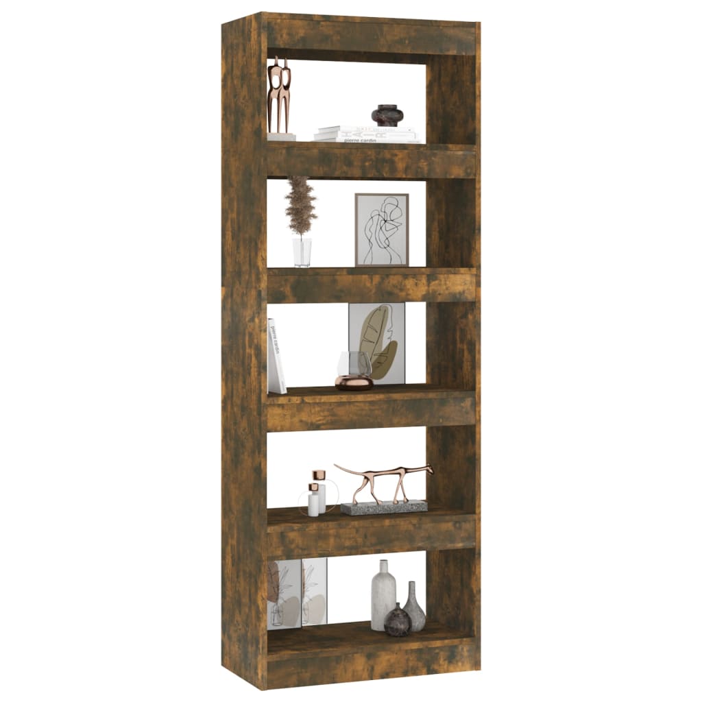 Boekenkast/Kamerscherm 60X30X166 Cm Spaanplaat Gerookt Eiken