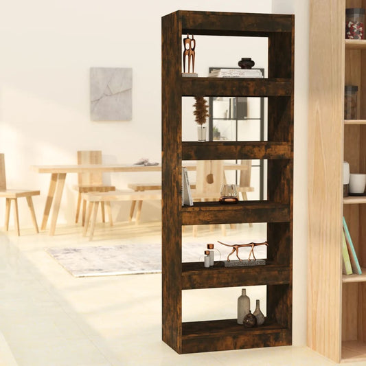 Boekenkast/Kamerscherm 60X30X166 Cm Spaanplaat Gerookt Eiken