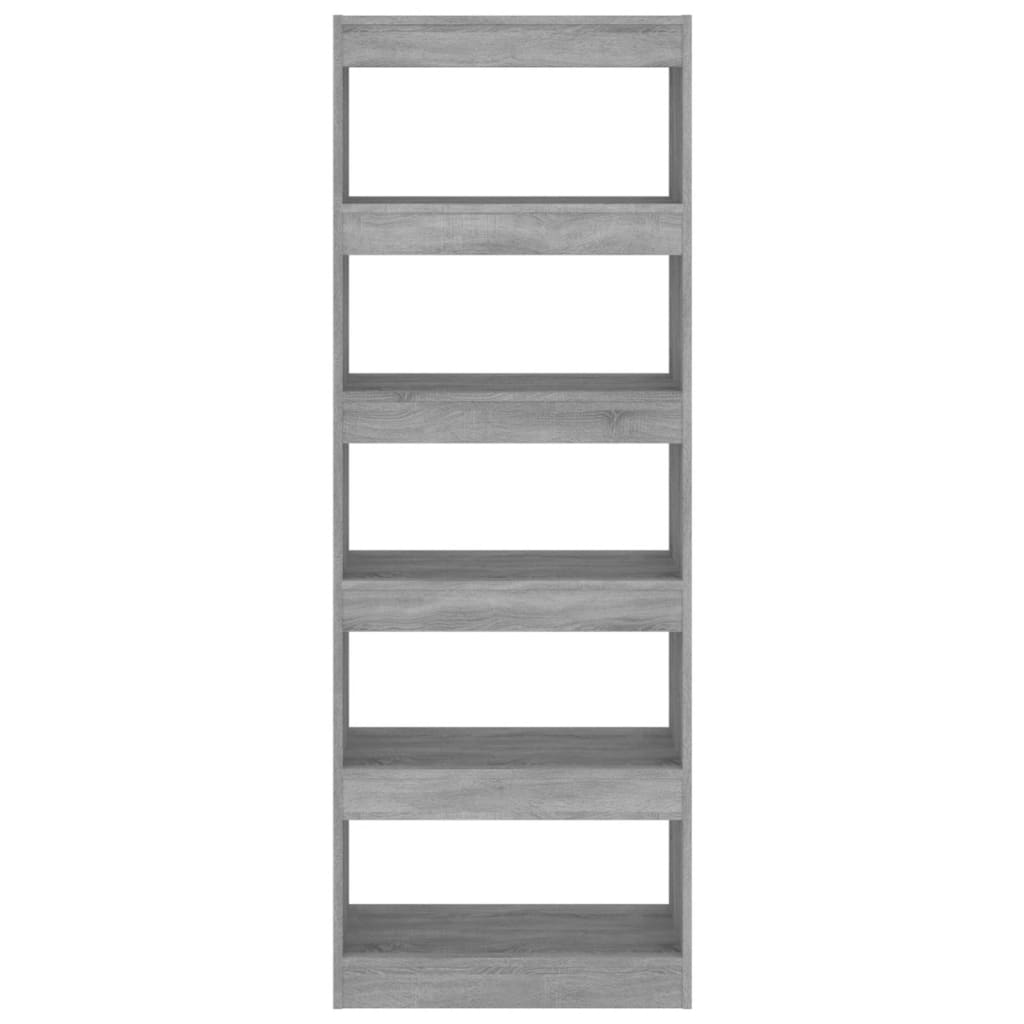 Boekenkast/Kamerscherm 60X30X166 Cm Spaanplaat Grijs Sonoma