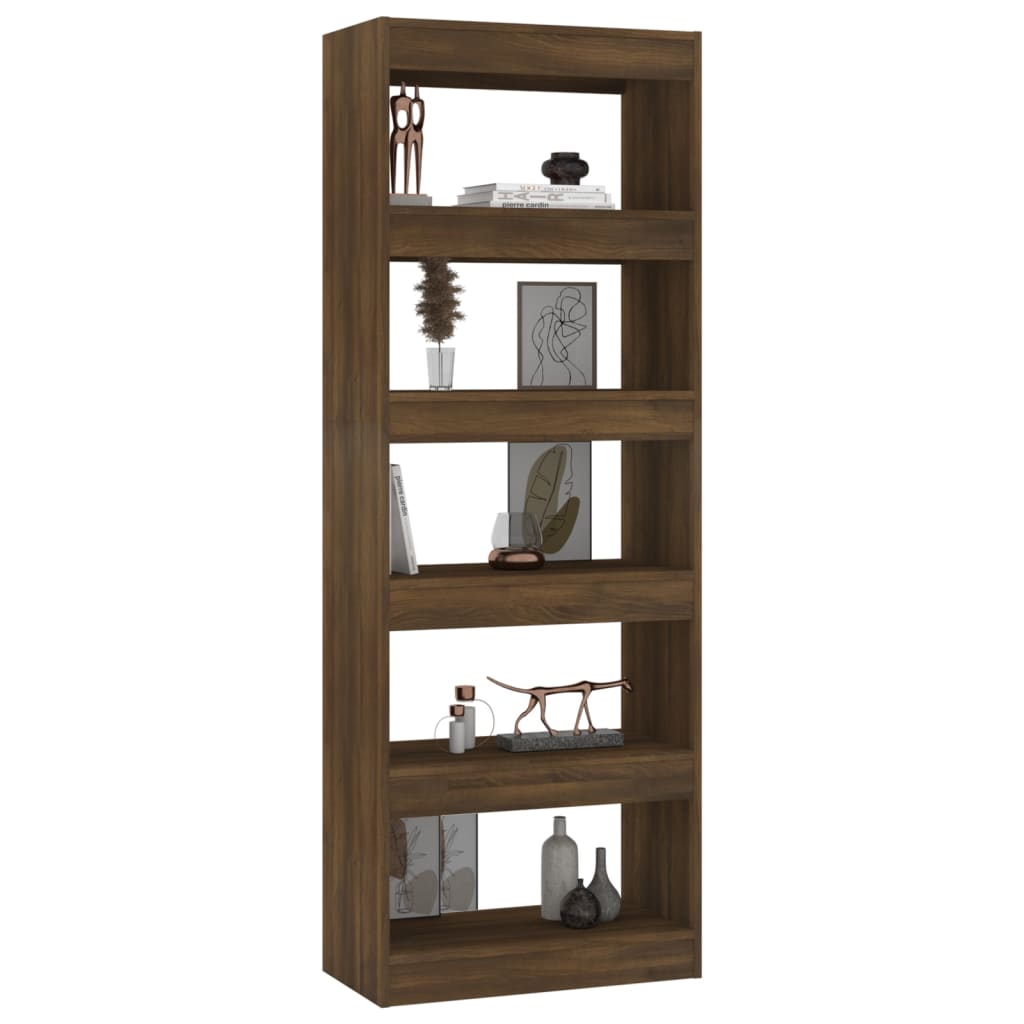 Boekenkast/Kamerscherm 60X30X166 Cm Spaanplaat Bruineikenkleur