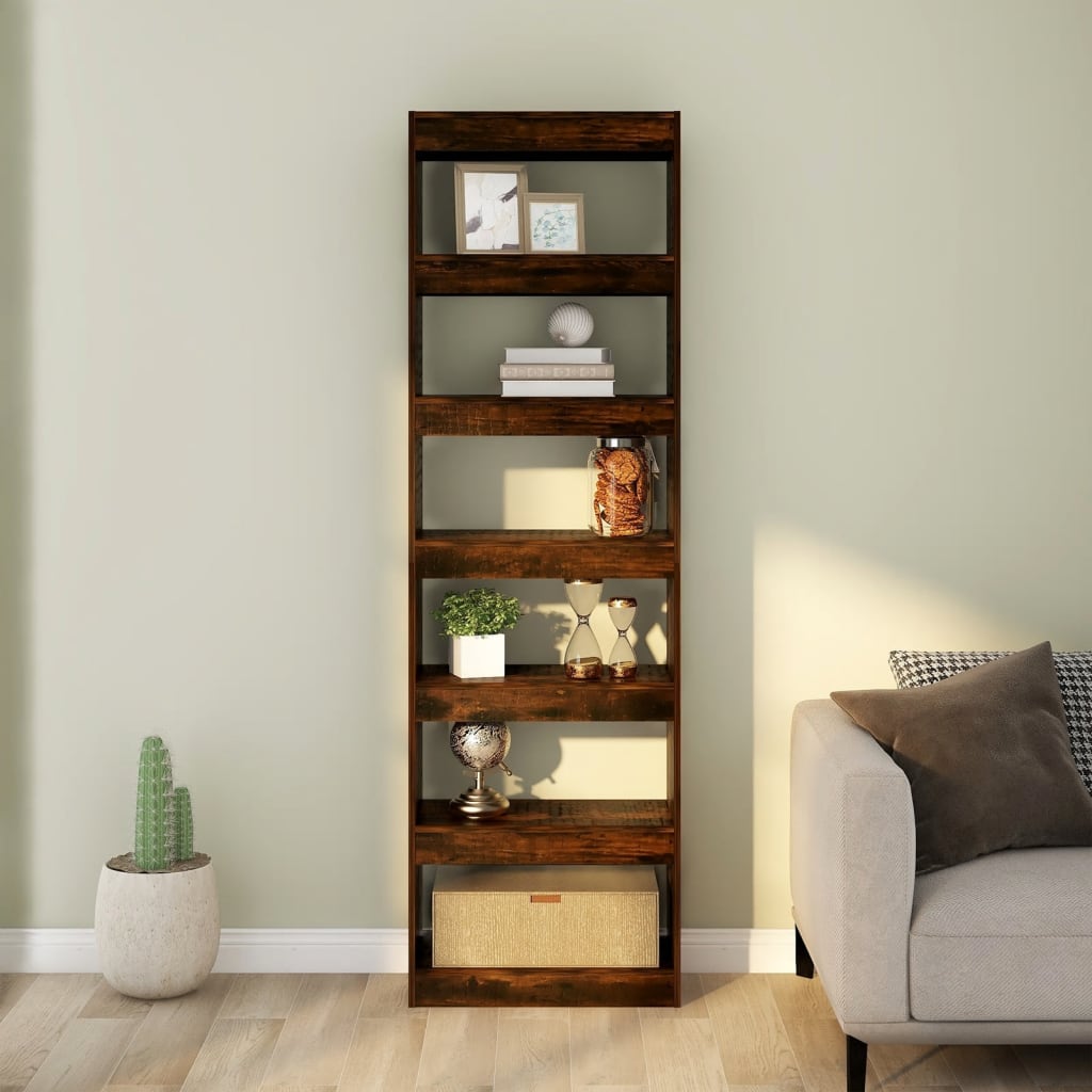 Boekenkast/Kamerscherm 60X30X198 Cm Gerookt Eikenkleurig