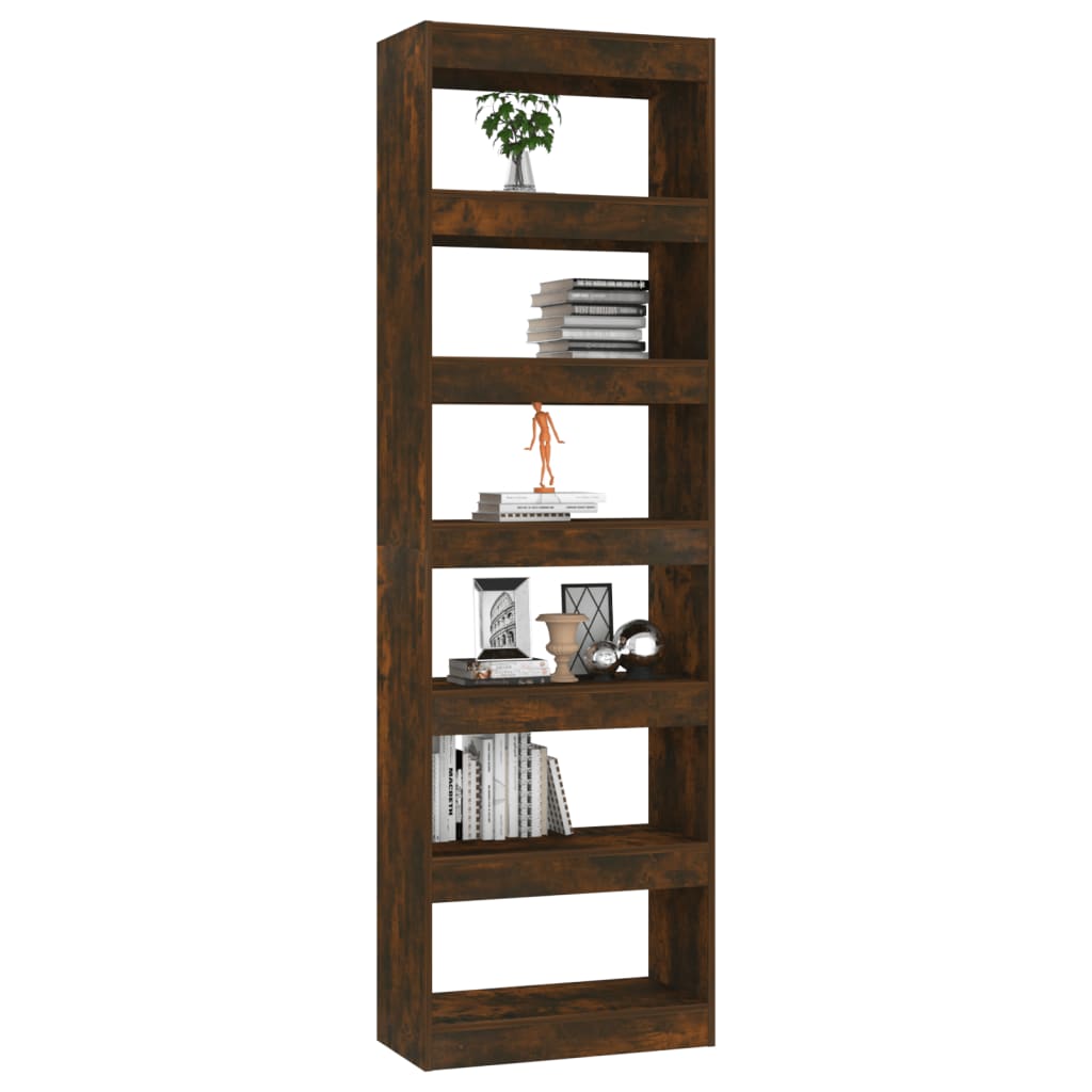 Boekenkast/Kamerscherm 60X30X198 Cm Gerookt Eikenkleurig