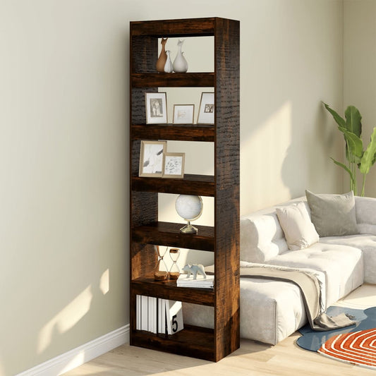 Boekenkast/Kamerscherm 60X30X198 Cm Gerookt Eikenkleurig