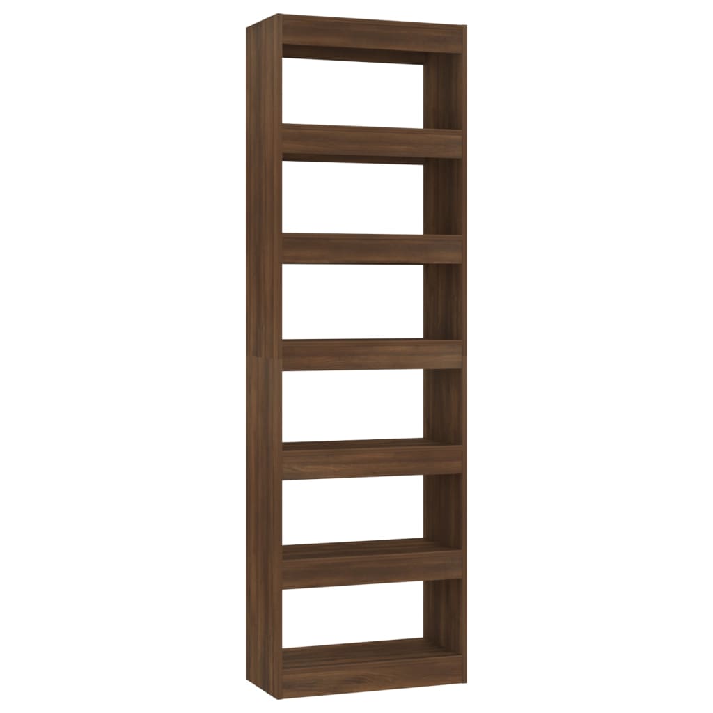 Boekenkast/Kamerscherm 60X30X198 Cm Bruineikenkleurig