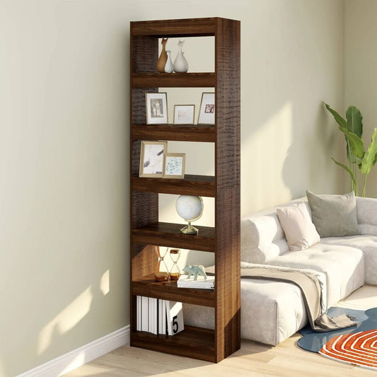 Boekenkast/Kamerscherm 60X30X198 Cm Bruineikenkleurig