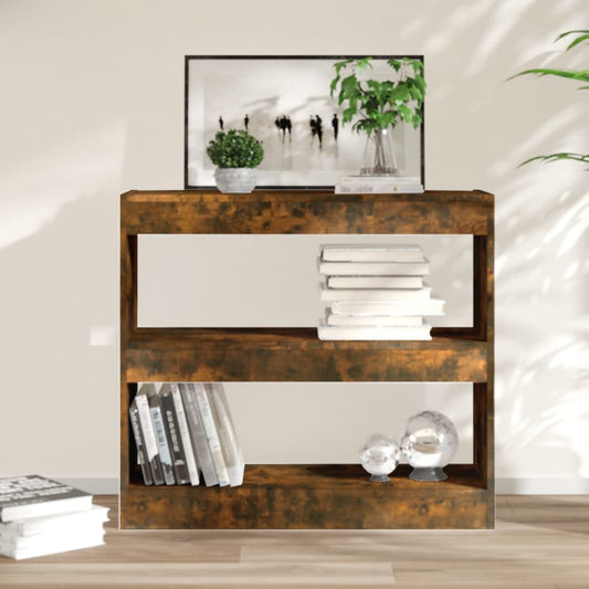Boekenkast/Kamerscherm 80X30X72 Cm Gerookt Eikenkleurig