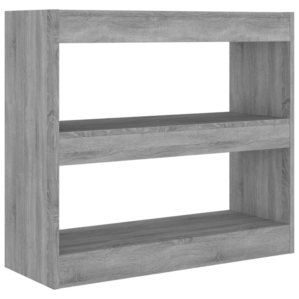 Boekenkast/Kamerscherm 80X30X72 Cm Grijs Sonoma Eikenkleurig