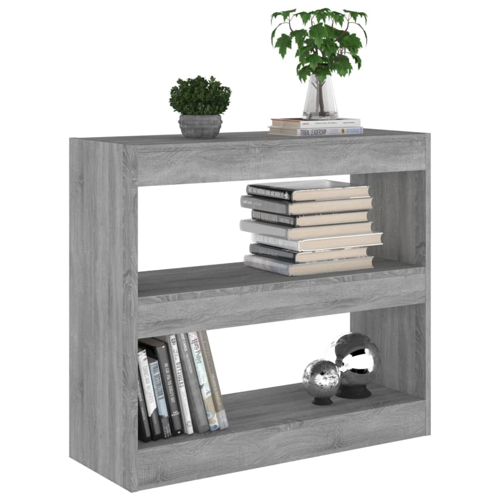 Boekenkast/Kamerscherm 80X30X72 Cm Grijs Sonoma Eikenkleurig