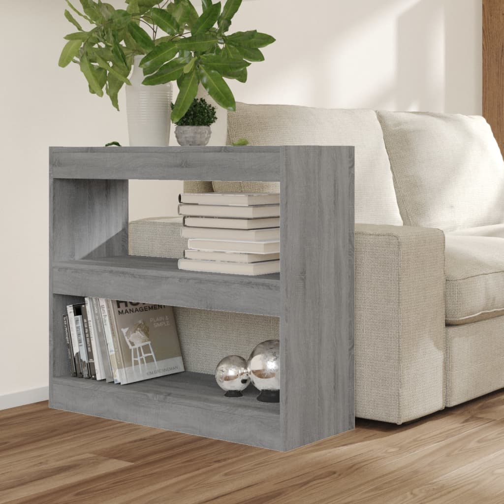 Boekenkast/Kamerscherm 80X30X72 Cm Grijs Sonoma Eikenkleurig